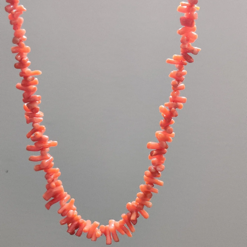 Genuine Undyed Coral Branch Necklace - Picture 9 of 16